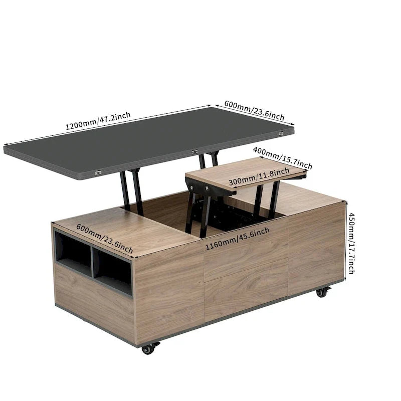 Table basse ou table d'appoint de rangement en abaca tissé naturel, style rotin bohème