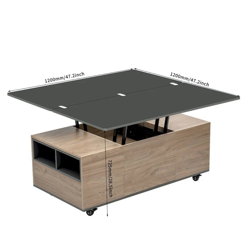 Table basse ou table d'appoint de rangement en abaca tissé naturel, style rotin bohème