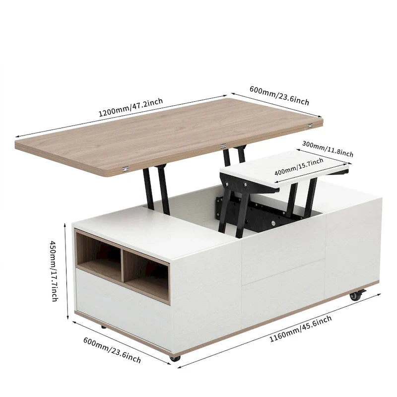 Table basse ou table d'appoint de rangement en abaca tissé naturel, style rotin bohème