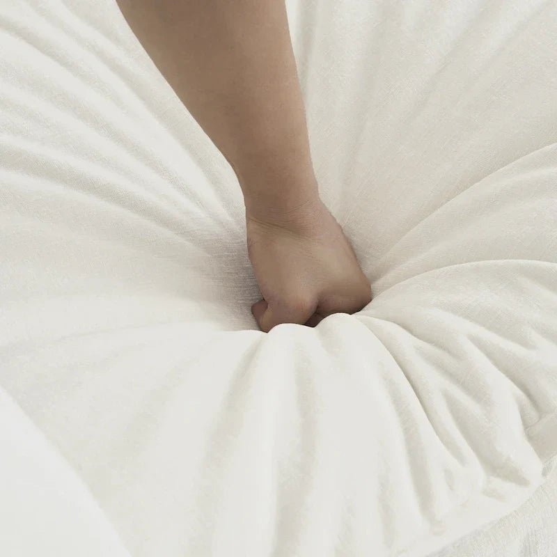 Canapé sectionnel d'angle 4 pièces modulaire en chenille avec pouf