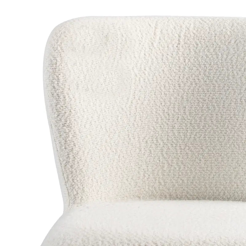 Tabouret de bar moderne Roomfitters 30, assise blanche avec pieds en métal noir et extrémités dorées, chaise de bar contemporaine, blanche