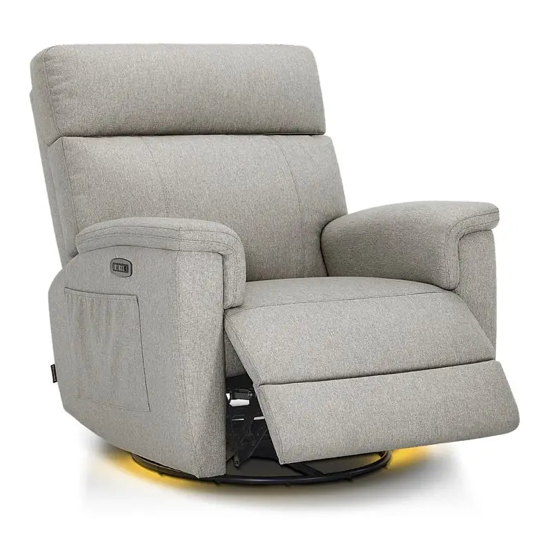 Fauteuil de maternité inclinable pivotant et coulissant électrique, tissu rembourré, gris brume, bleu, beige