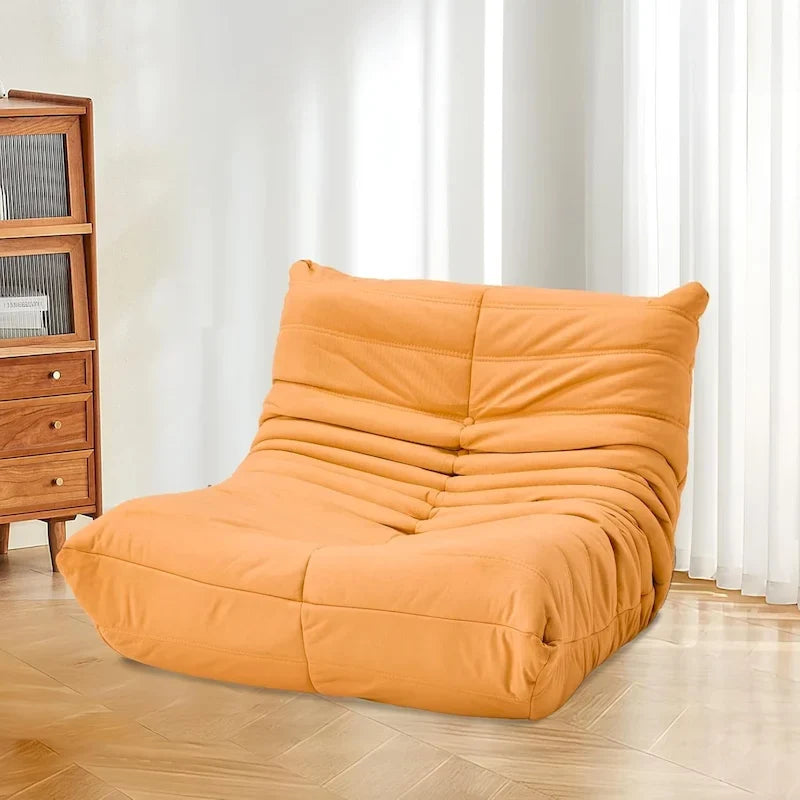 Fauteuil de sol poire en mousse à mémoire de forme, pouf en similicuir pour adultes et enfants, 5 couleurs