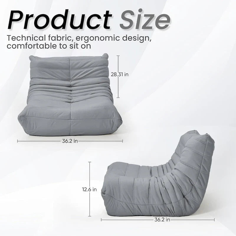 Fauteuil de sol poire en mousse à mémoire de forme, pouf en similicuir pour adultes et enfants, 5 couleurs