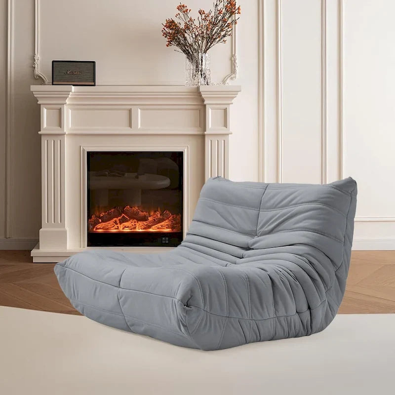 Fauteuil de sol poire en mousse à mémoire de forme, pouf en similicuir pour adultes et enfants, 5 couleurs