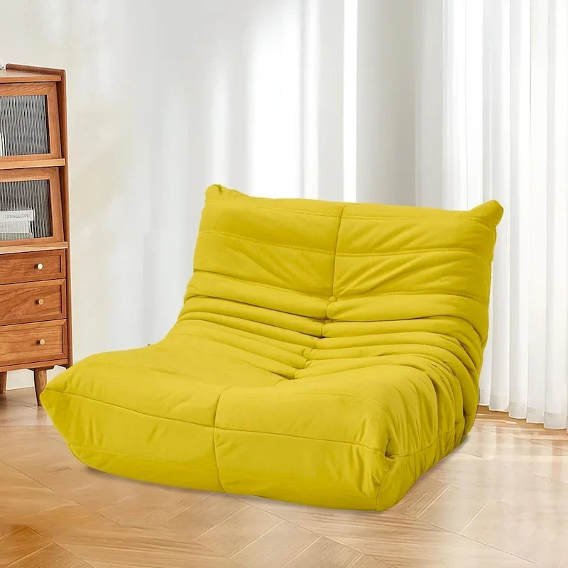 Fauteuil de sol poire en mousse à mémoire de forme, pouf en similicuir pour adultes et enfants, 5 couleurs