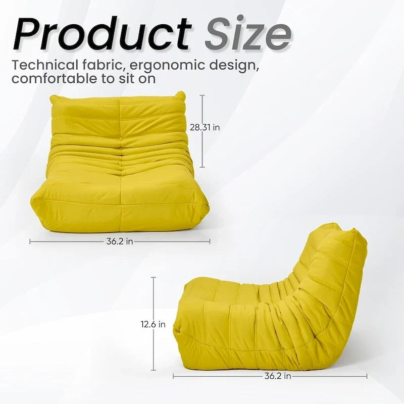 Fauteuil de sol poire en mousse à mémoire de forme, pouf en similicuir pour adultes et enfants, 5 couleurs