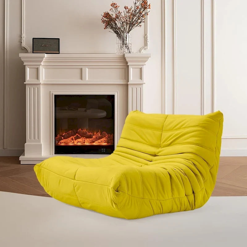 Fauteuil de sol poire en mousse à mémoire de forme, pouf en similicuir pour adultes et enfants, 5 couleurs