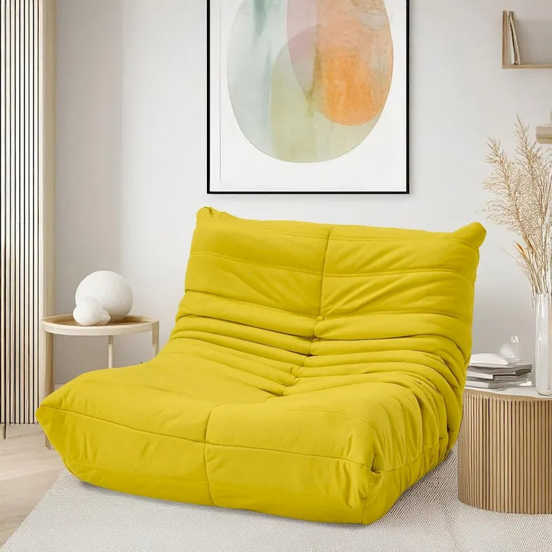 Fauteuil de sol poire en mousse à mémoire de forme, pouf en similicuir pour adultes et enfants, 5 couleurs