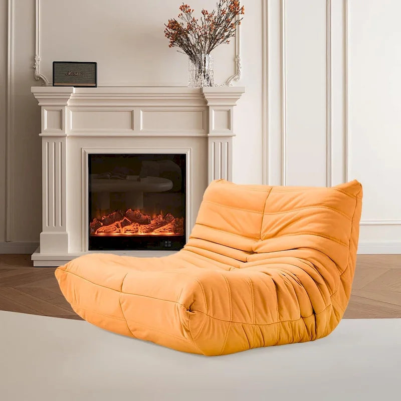Fauteuil de sol poire en mousse à mémoire de forme, pouf en similicuir pour adultes et enfants, 5 couleurs