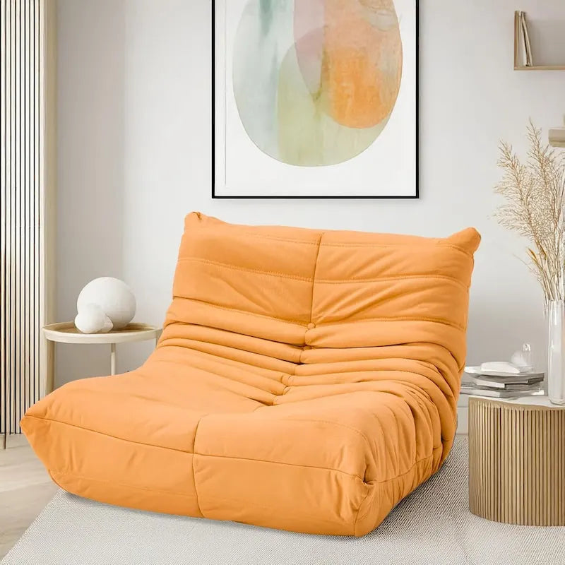 Fauteuil de sol poire en mousse à mémoire de forme, pouf en similicuir pour adultes et enfants, 5 couleurs