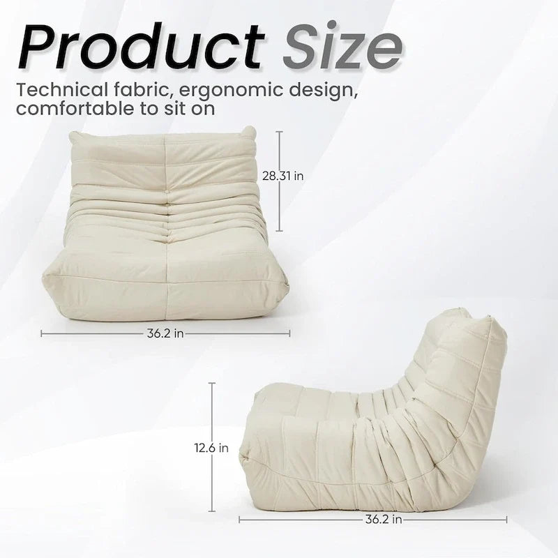 Fauteuil de sol poire en mousse à mémoire de forme, pouf en similicuir pour adultes et enfants, 5 couleurs