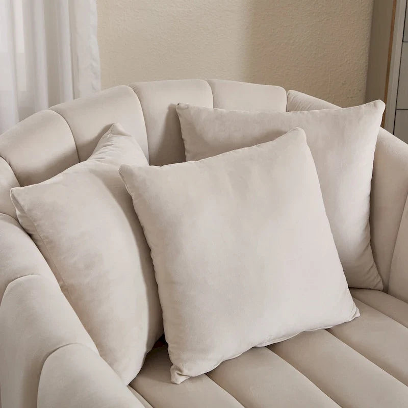 Lot de 2 fauteuils pivotants rembourrés 40,4 W, fauteuil pivotant simple et moderne avec oreillers