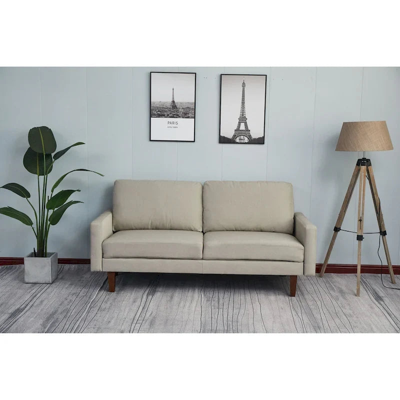 Adelaide 70 Linen Square Arm Sofa