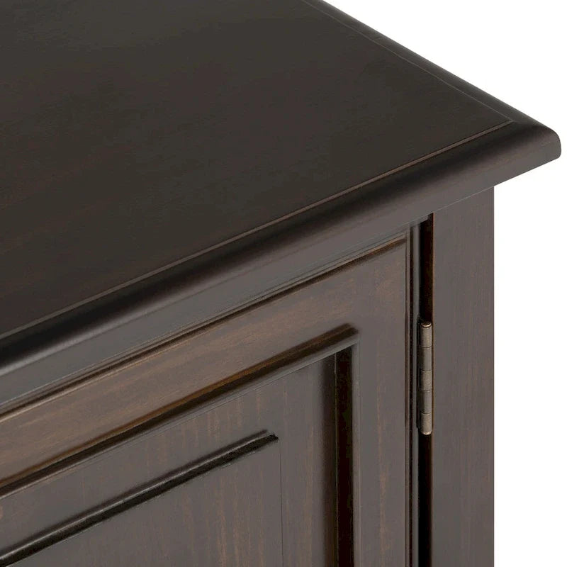 Meuble TV traditionnel en bois massif de 72 pouces pour téléviseurs jusqu'à 80", 72"L x 18"P x 24"H
