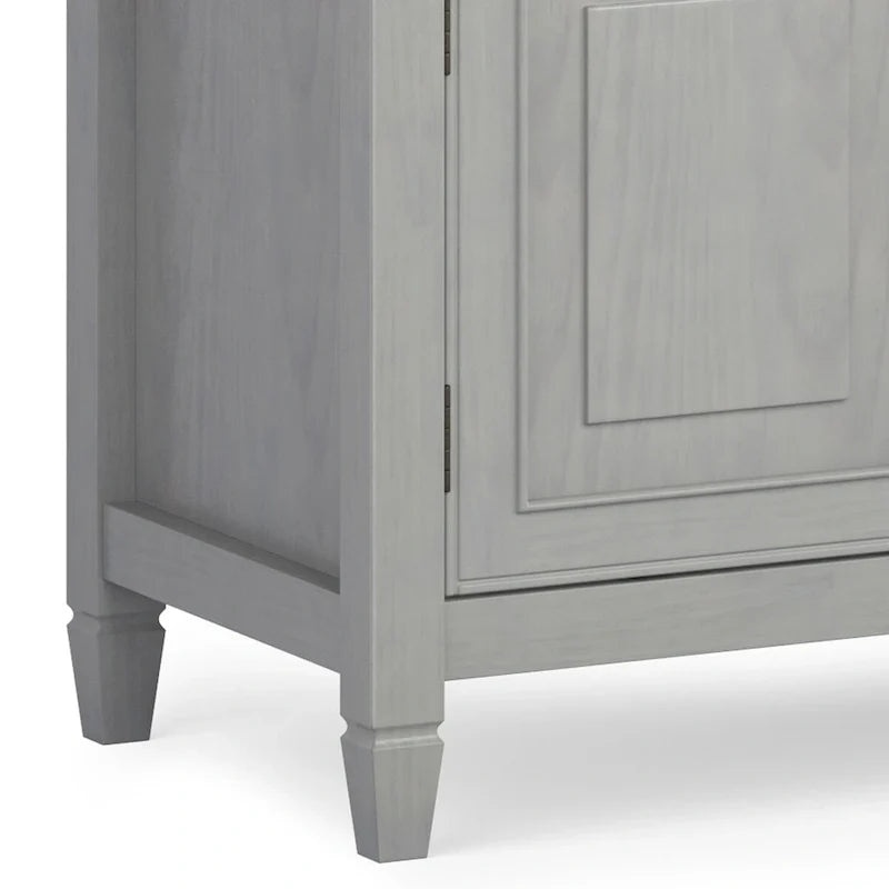 Meuble TV traditionnel en bois massif de 72 pouces pour téléviseurs jusqu'à 80", 72"L x 18"P x 24"H