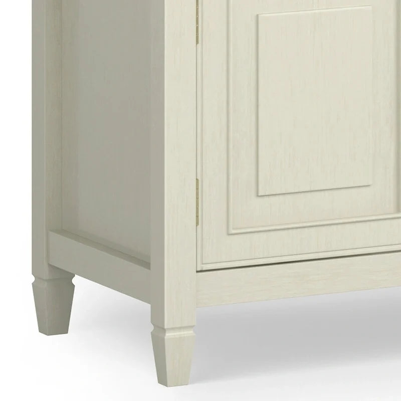 Meuble TV traditionnel en bois massif de 72 pouces pour téléviseurs jusqu'à 80", 72"L x 18"P x 24"H