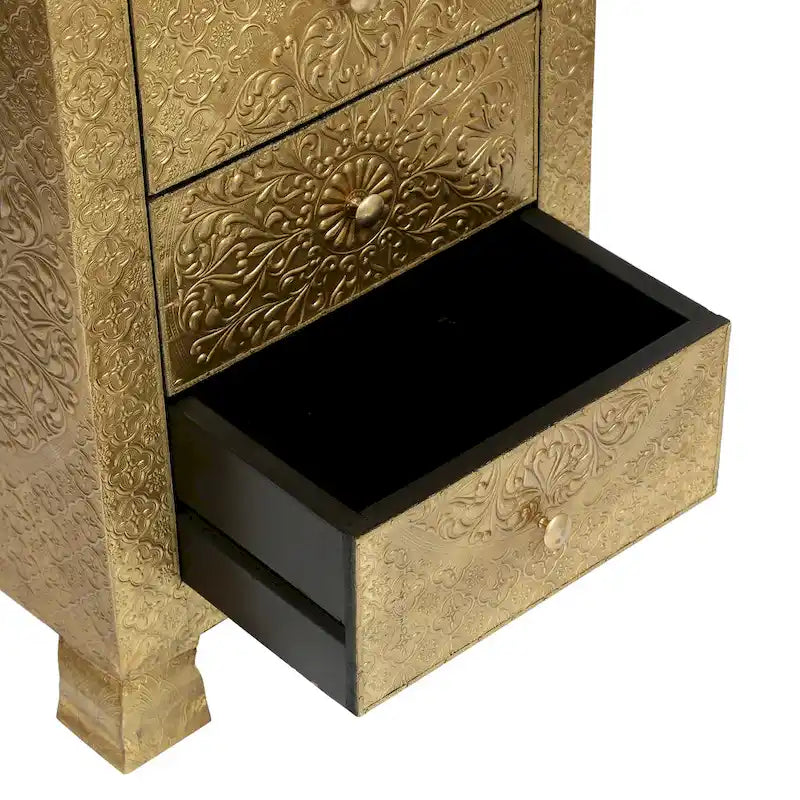Upson Handcrafted Boho 3 Drawer Nightstand by Christopher Knight Home