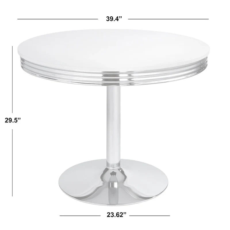 Table à manger rétro Simple Living Raleigh - Blanc