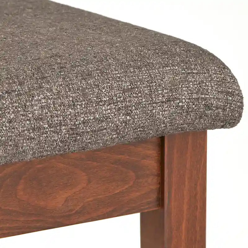 Lot de 2 chaises de salle à manger rembourrées, tissu gris foncé, style moderne