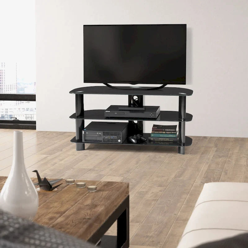 Laguna Black Glass TV Stand, for up to 48 TVs