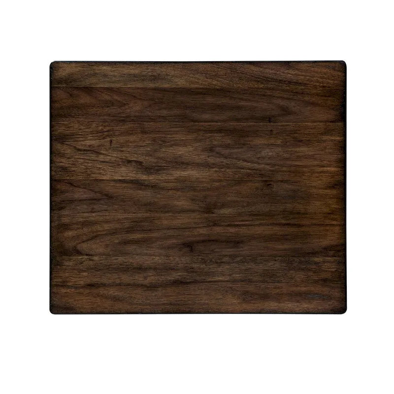 Table d'appoint rectangulaire, dessus en placage de bois coloris Bronze Spice, table de bout pour salon