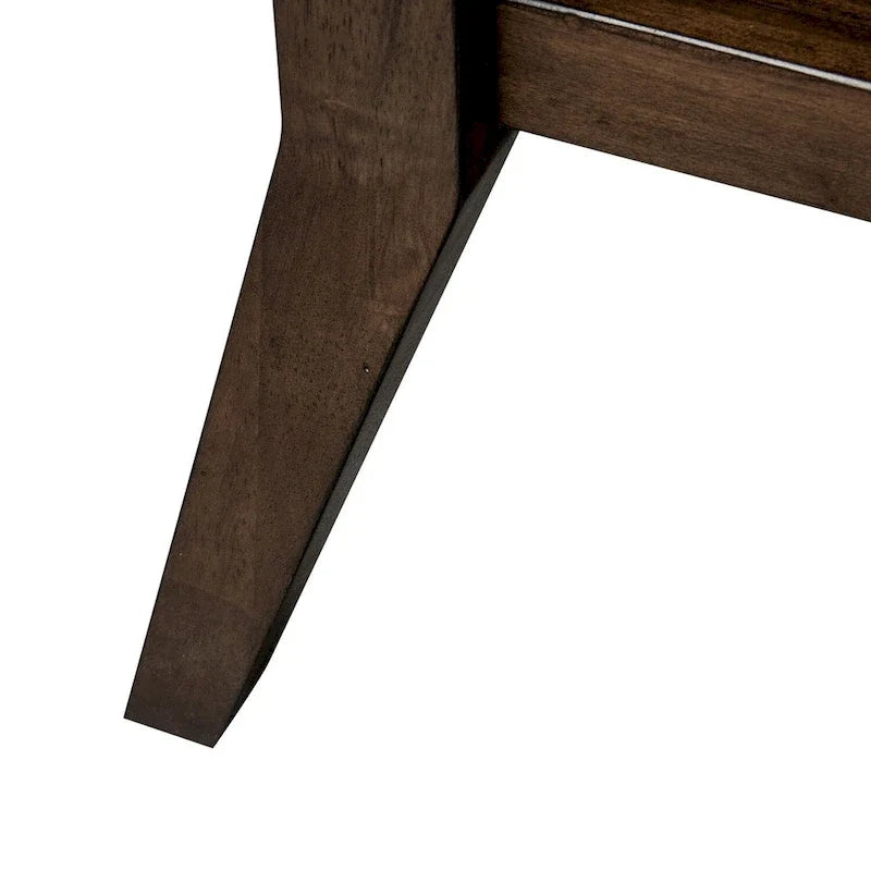 Table d'appoint rectangulaire, dessus en placage de bois coloris Bronze Spice, table de bout pour salon