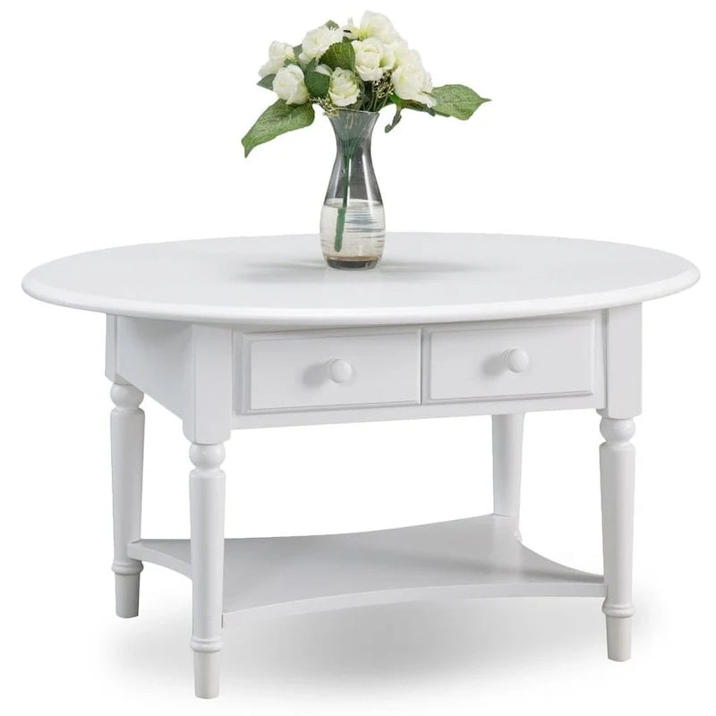Table basse ronde de 27 pouces, plateau en marbre blanc, pied moderne en fer noir