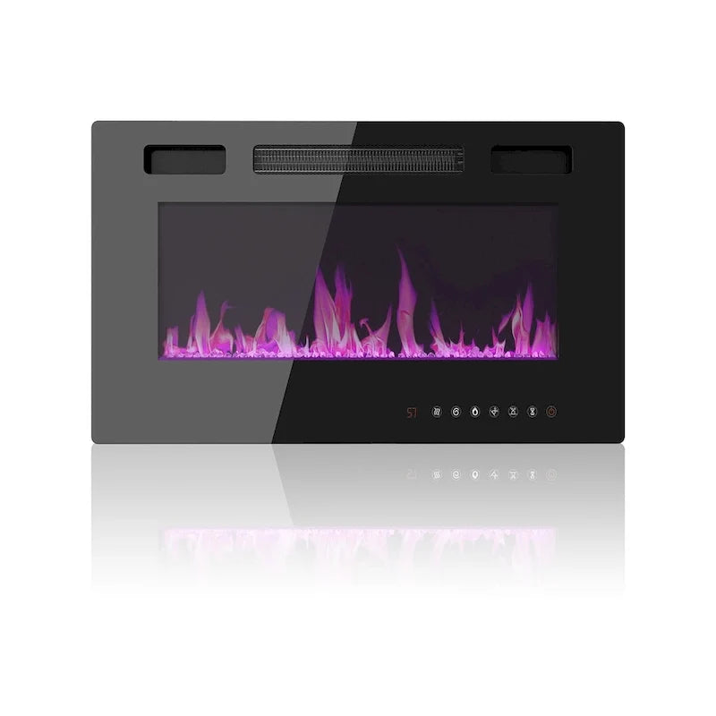 Cheminée électrique d'ambiance et meuble TV durable à faible consommation d'énergie