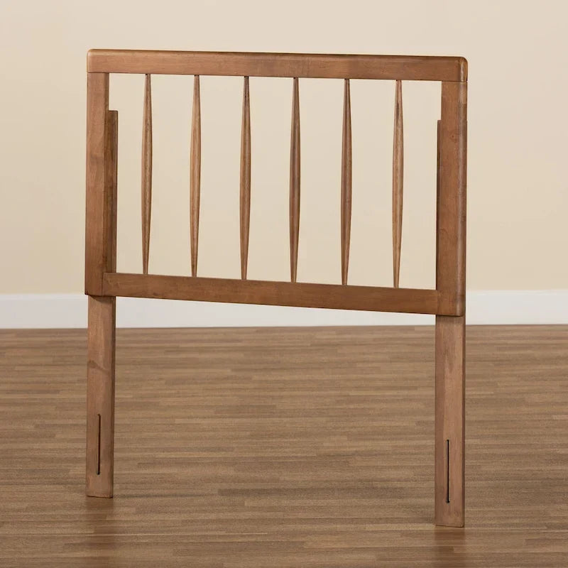 Tête de lit contemporaine en frêne et noyer, taille simple double queen king, accent de chambre à coucher