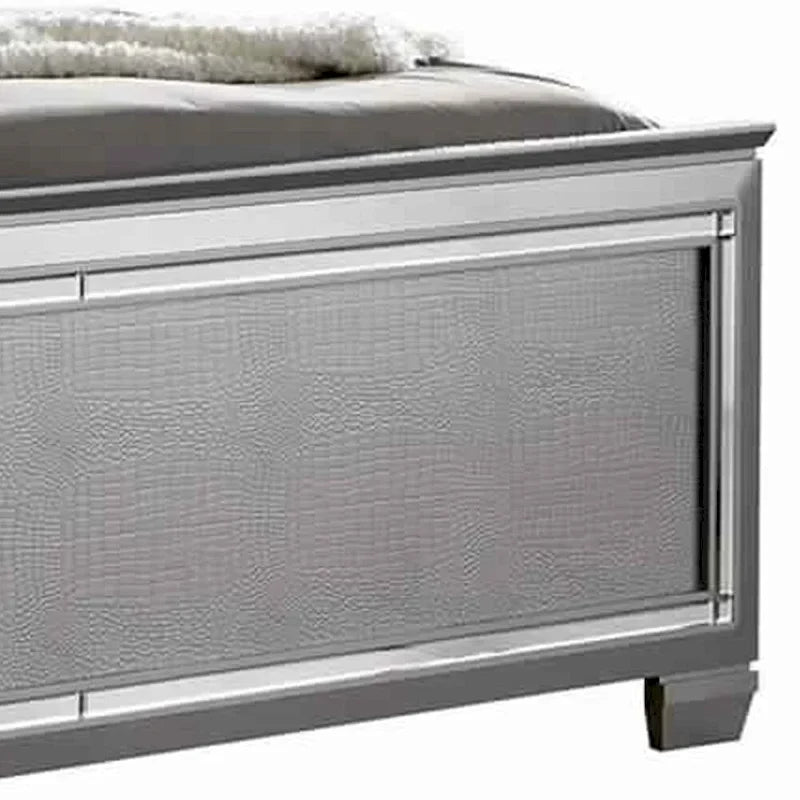 Grand lit King, Fini ivoire, Meubles de chambre traditionnels