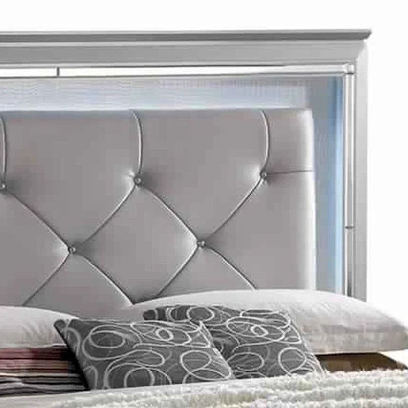Grand lit King, Fini ivoire, Meubles de chambre traditionnels