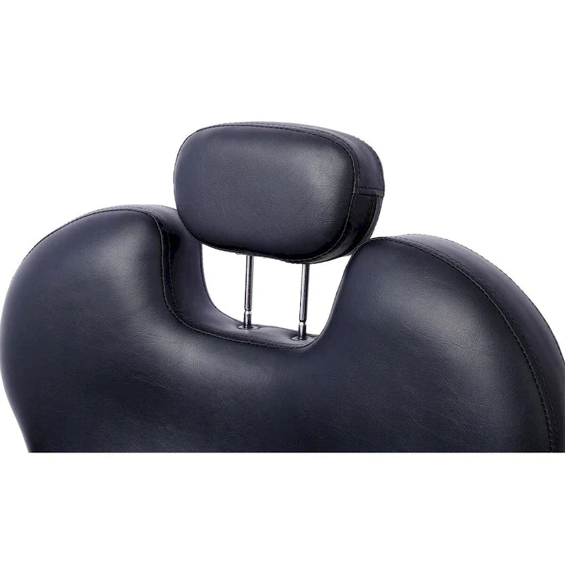 Fauteuil de barbier hydraulique robuste, Fauteuil de salon inclinable, Siège extra large, Noir et marron