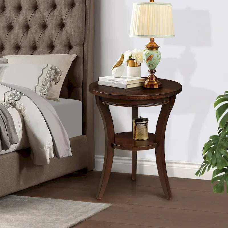 16 Wood Round End Table