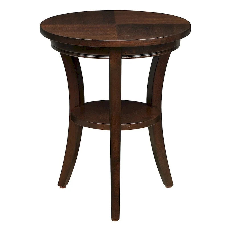 Table d'appoint ronde en bois de 16 pouces