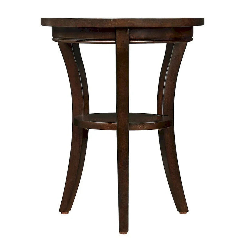 Table d'appoint ronde en bois de 16 pouces