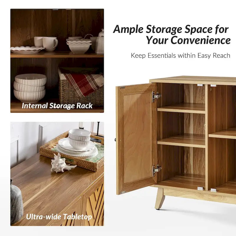 Meuble d'appoint 2 portes Joseph Midcentury 30Tall par HULALA HOME