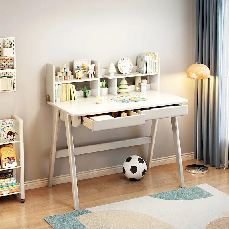 Bureau d'enfant Table d'enfant Bureau d'ordinateur en bois avec étagère - S.O.