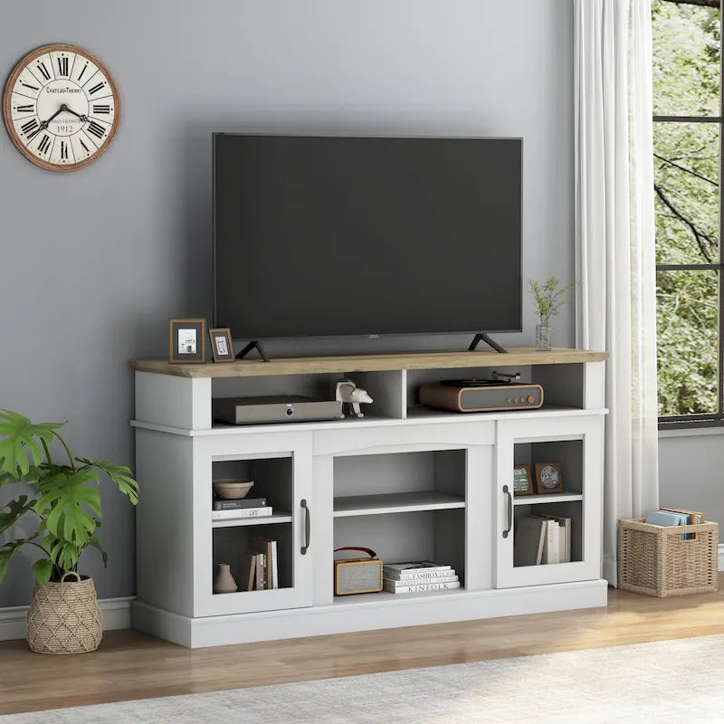 Meuble TV, meuble de rangement et étagères de 58 pouces - 58 pouces