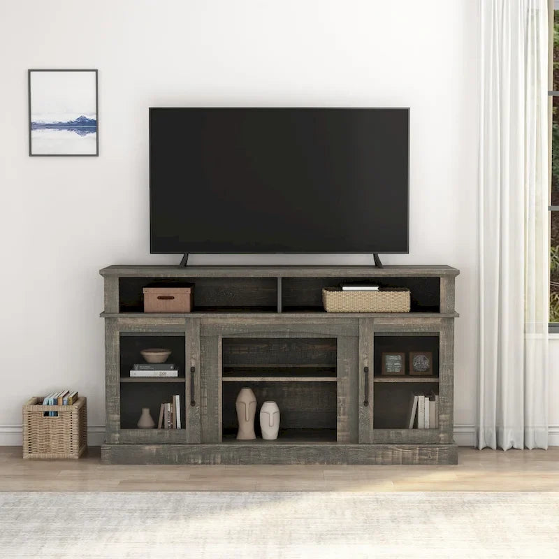 Meuble TV, meuble de rangement et étagères de 58 pouces - 58 pouces