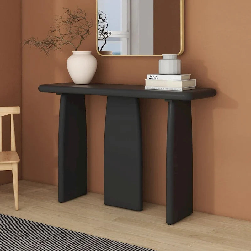 Console Table with Triple Pedestal Entryway Table