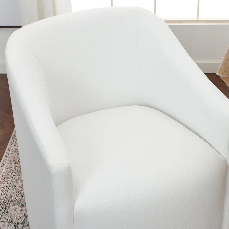 KINWELL Fauteuil de salle à manger roulant en tissu haute performance (lot de 2)