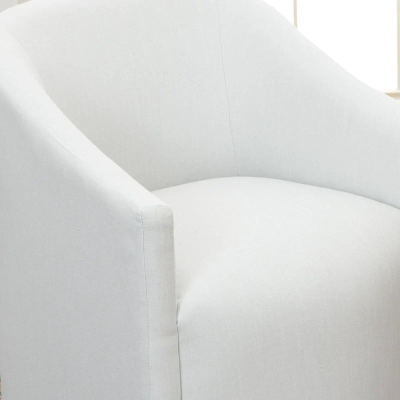 KINWELL Fauteuil de salle à manger roulant en tissu haute performance (lot de 2)