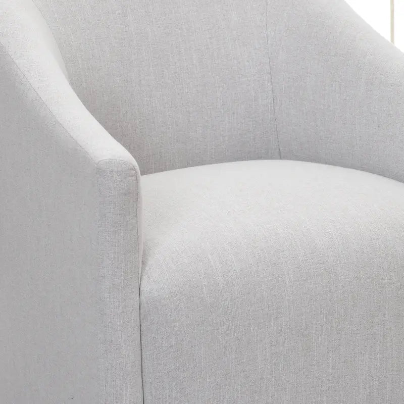 KINWELL Fauteuil de salle à manger roulant en tissu haute performance (lot de 2)