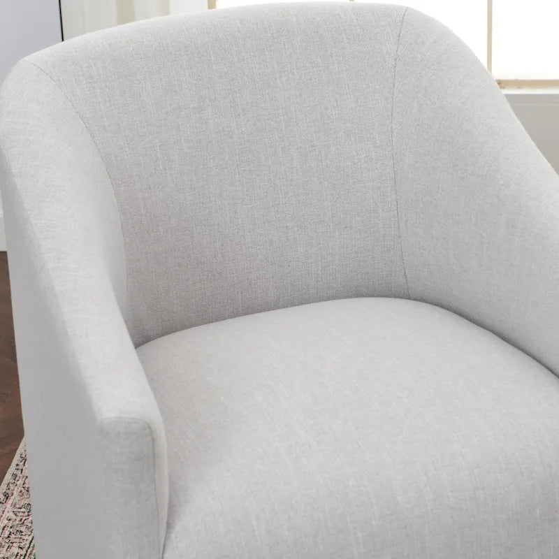 KINWELL Fauteuil de salle à manger roulant en tissu haute performance (lot de 2)
