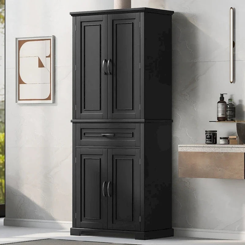 Meuble de rangement de salle de bain avec étagère réglable