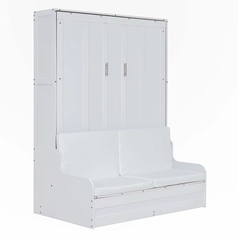 Lit mural escamotable Queen Size avec coussin